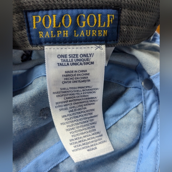 Ralph Lauren Polo Golf Blue Baseball Hat One Size - Picture 3 of 3